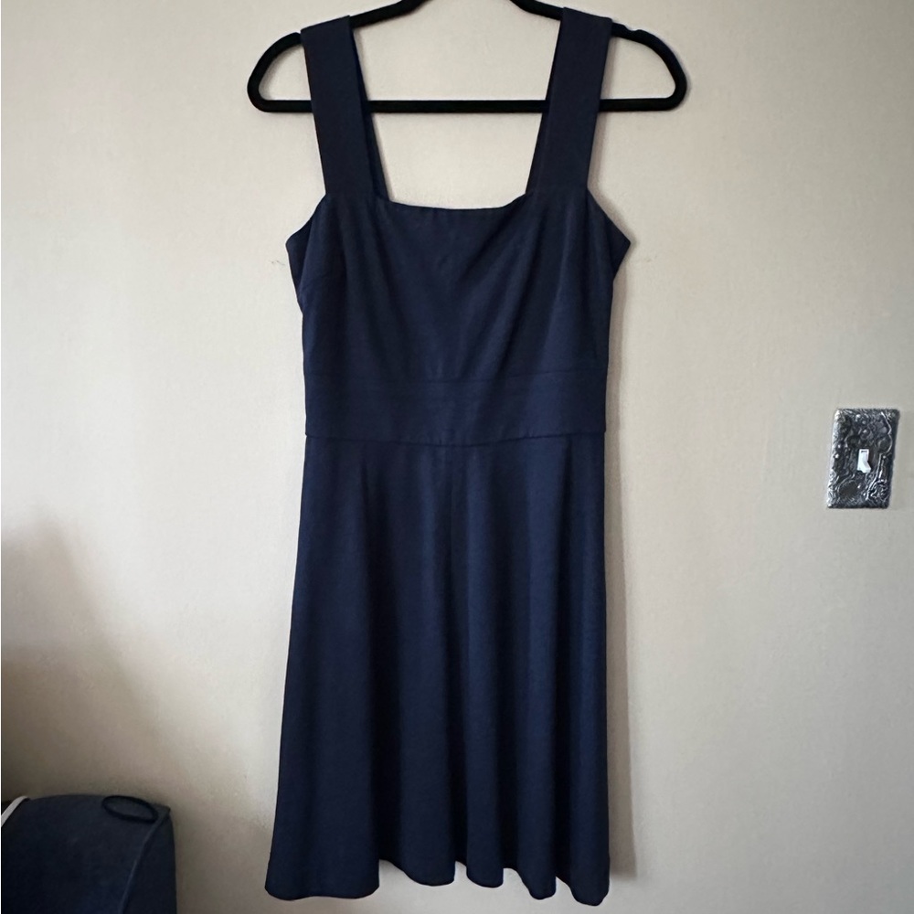 Navy Fit and Flare Banana Republic Dress, Size 4 Petite